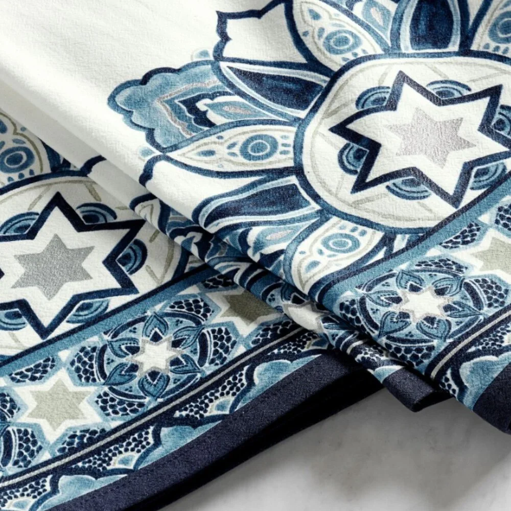 Pottery Barn Hanukkah Medallion Tea Towels - Set of 2